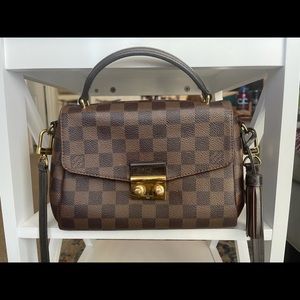Looks new! Louis Vuitton Croisette Damien Ebene Crossbody Handbag